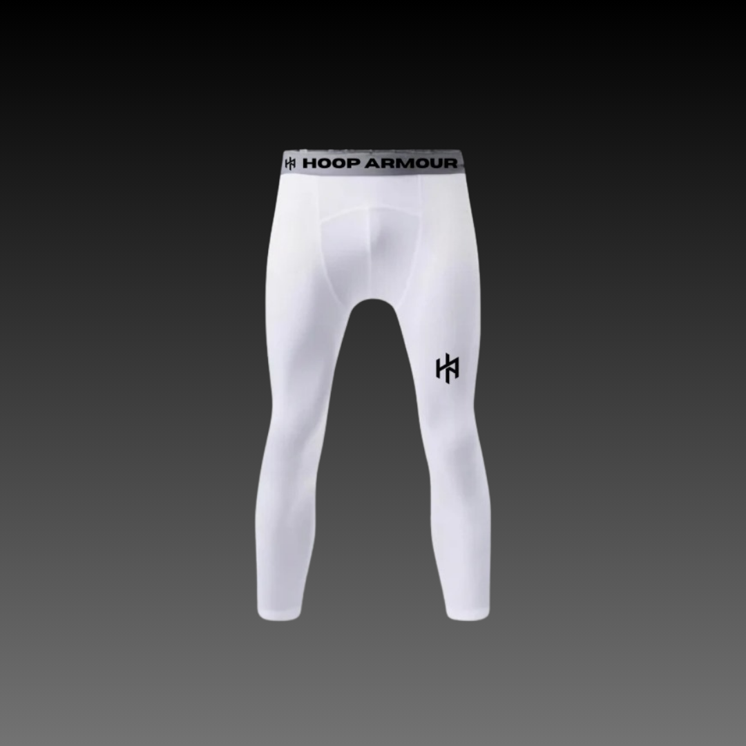 Hoop Armour White Compression Tights