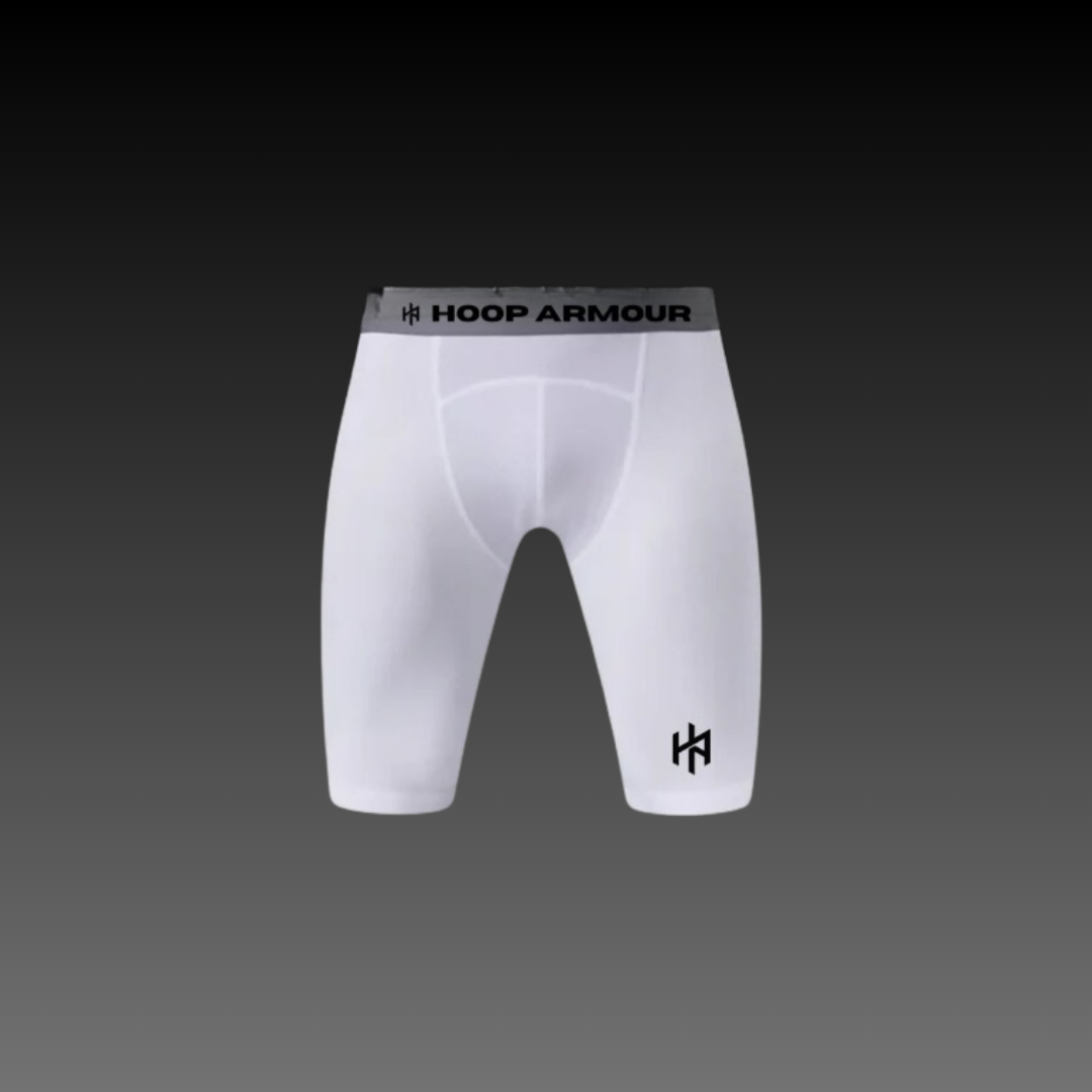 Hoop Armour White Compression Boxers